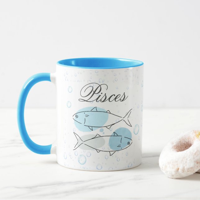 Mug personnalisé Essence Aqua Poissons (Avec donut)