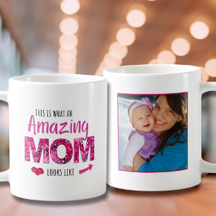 Mug Personnalisé Extraordinaire Maman Rose Floral Anni