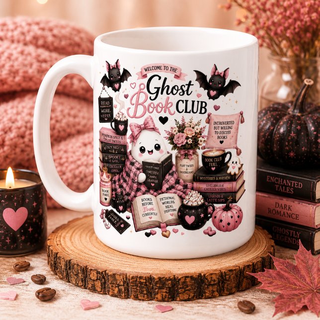 Mug personnalisé fantôme de club de lecture pour H (Créateur téléchargé)
