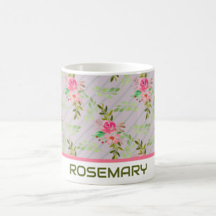Mug Personnalisé Fleurs et Feuilles
