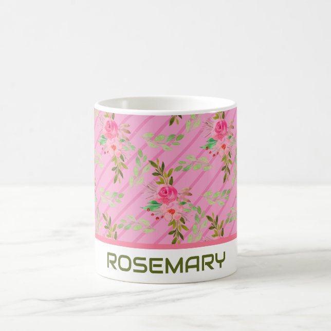 Mug Personnalisé Fleurs et Feuilles (Centre)