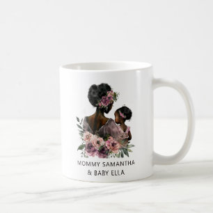 Mug Personnalisé Floral Maman et bébé