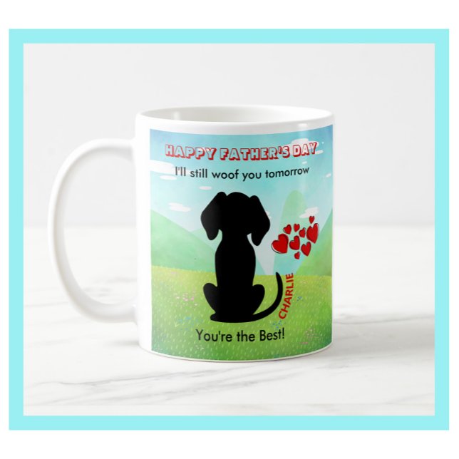 Mug Personnalisé Fun Fête des pères Cadeau Chien Papa (Créateur téléchargé)