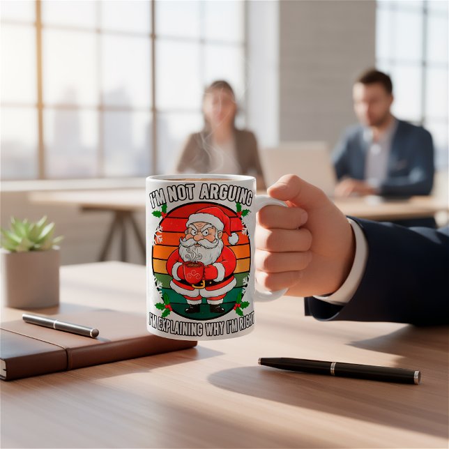 Mug Personnalisé Funky Grumpy Père Noël Noël (Créateur téléchargé)