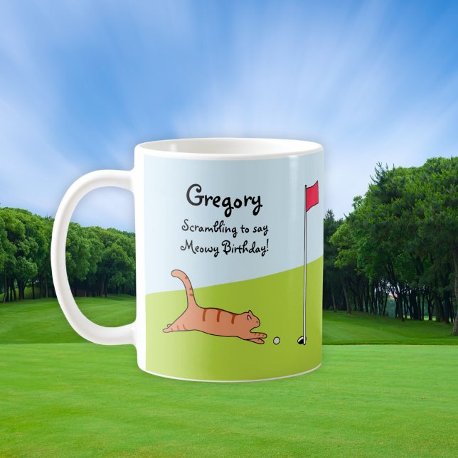 Mug Personnalisé Funny Birthday Cartoon Chat Plaisante (Créateur téléchargé)
