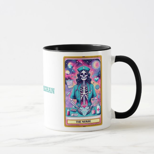 Mug Personnalisé Funny mignon Tarot infirmière Hallowe (Droite)