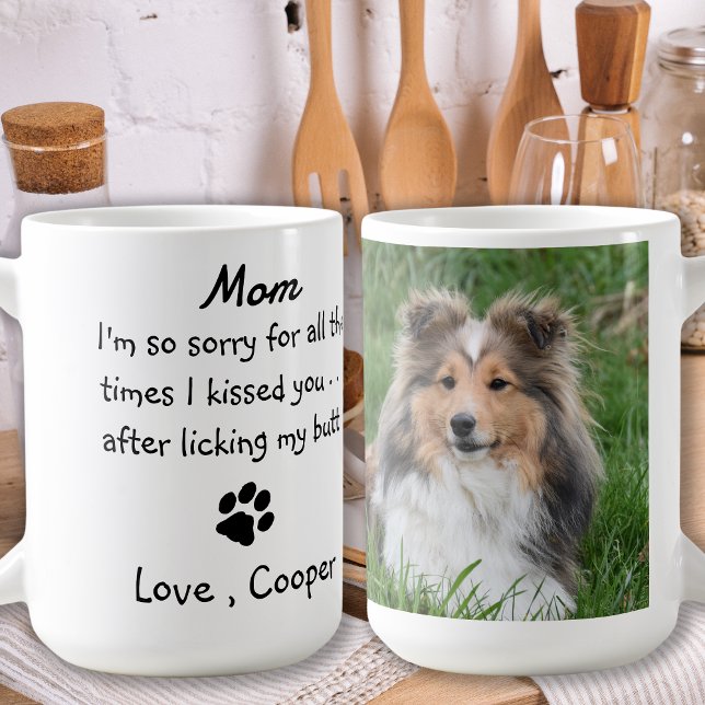 Mug Personnalisé Funny Photo Chien Maman (Créateur téléchargé)