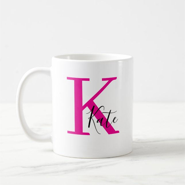 Mug personnalisé, Golden Initial Nom Cup Cadeau po (Gauche)