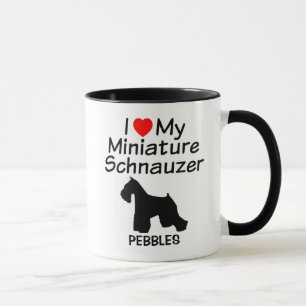 Mug Personnalisé J'Aime Mon Chien Schnauzer Miniature