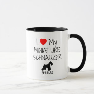 Mug Personnalisé J'Aime Mon Schnauzer Miniature