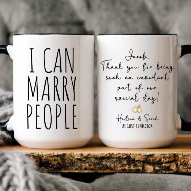 Mug Personnalisé Je peux épouser des gens Mariage Offr (Créateur téléchargé)