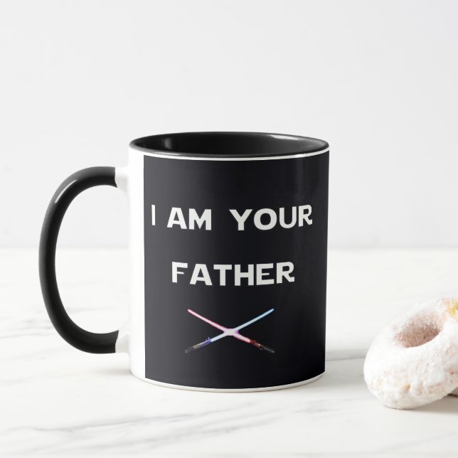 Mug Personnalisé JE SUIS VOTRE PÈRE Cool Lightsabers É (Avec donut)