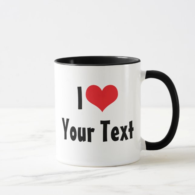 Mug personnalisé Je t'aime (Droite)