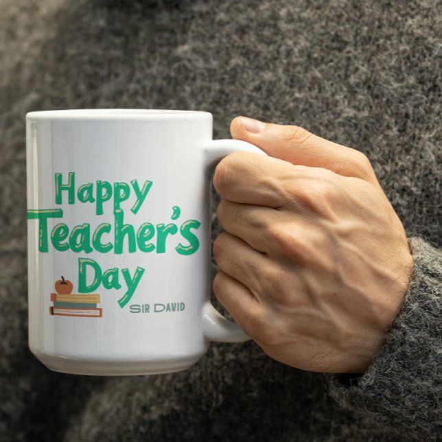 Mug personnalisé Joyeuse Fête des Enseignants (Créateur téléchargé)