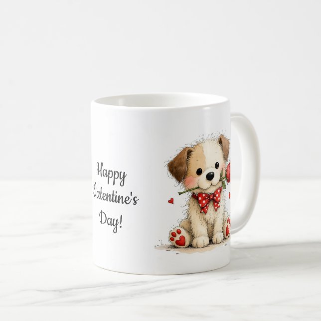 Mug personnalisé Joyeuse Saint-Valentin (Devant droit)