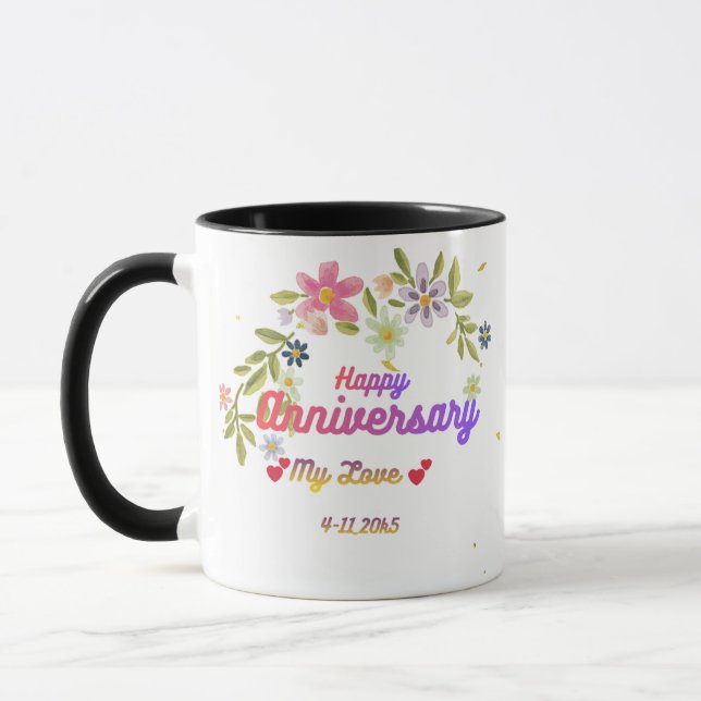 Mug personnalisé Joyeux Anniversaire  (Gauche)