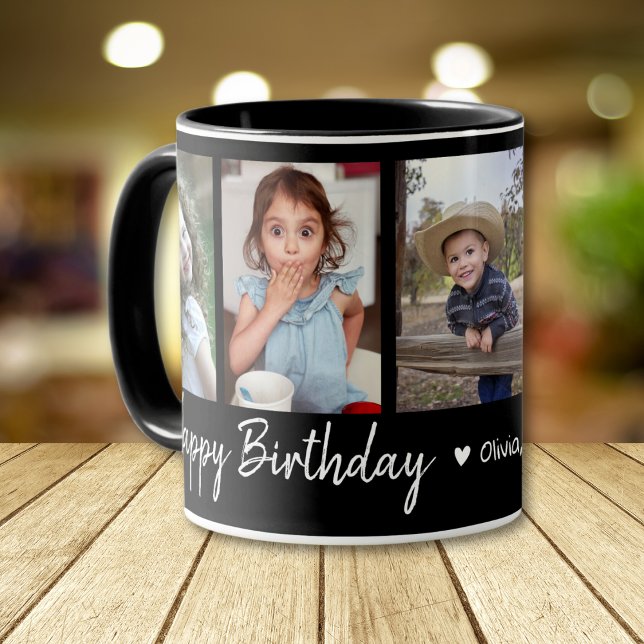 Mug Personnalisé Joyeux Anniversaire 5 Photo Collage n (happy birthday mug photo collage mugs keepsake mugs)