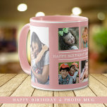 Mug Personnalisé Joyeux Anniversaire Grand-mère 6 Phot<br><div class="desc">Unique photo collage tasse en rose personnalisée avec 6 photos de petits-enfants pour l'anniversaire de grand-mère. Fait une tasse spéciale pour grand-mère.</div>