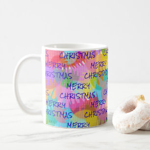 MUG PERSONNALISÉ JOYEUX DE COULEUR ÉPARGNÉE NOËL