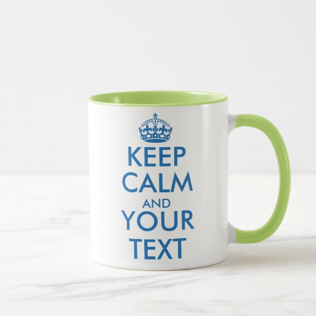 Mug personnalisé Keep Calm et votre texte (Droite)