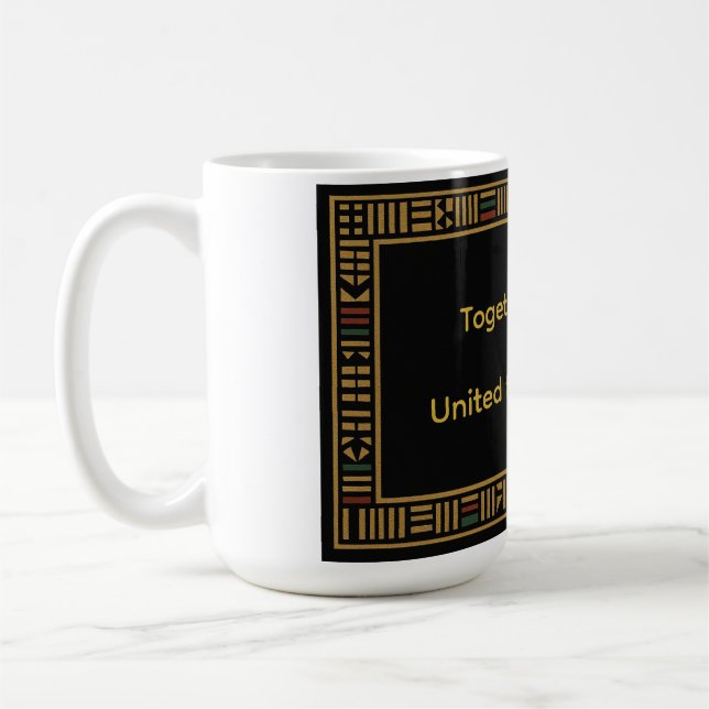 Mug personnalisé Kente or africain (Gauche)