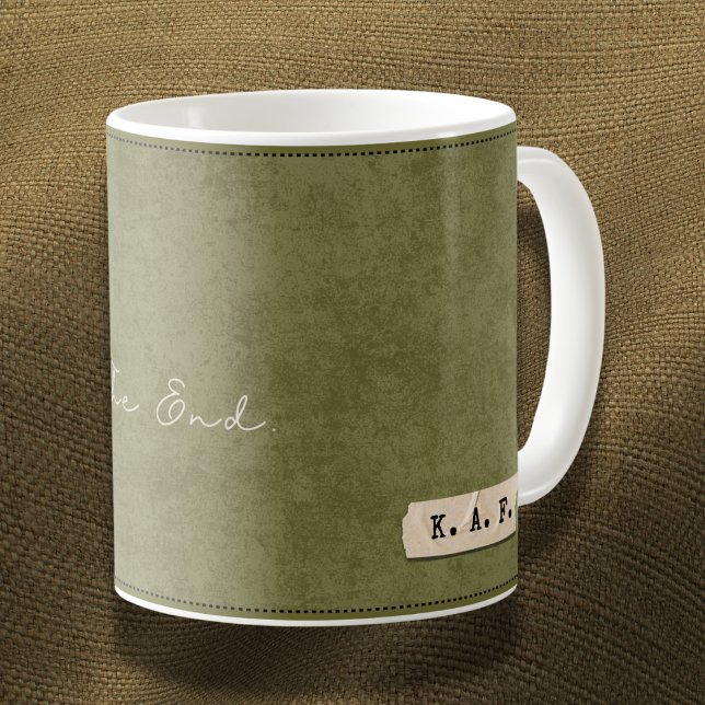 Mug personnalisé 'La Fin' vert mousse  (Créateur téléchargé)