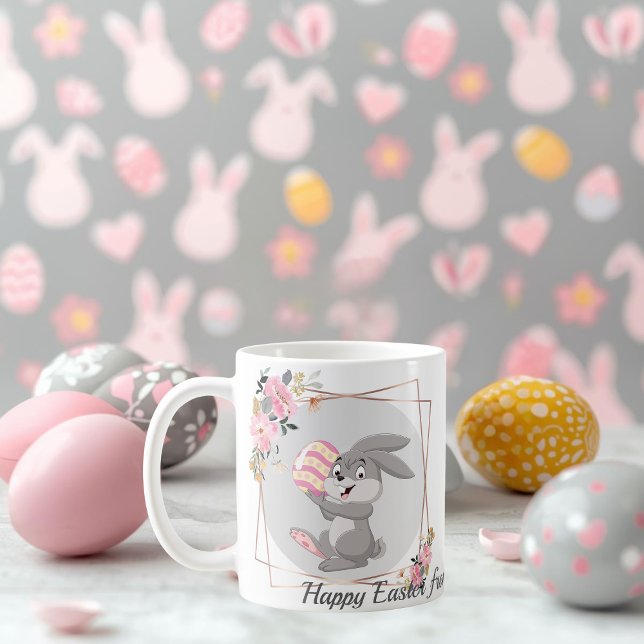 Mug personnalisé Lapin de Pâques Gris (Créateur téléchargé)