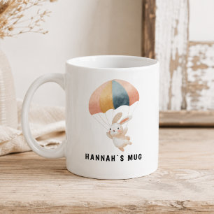 Mug personnalisé Lapin Parachute avec nom