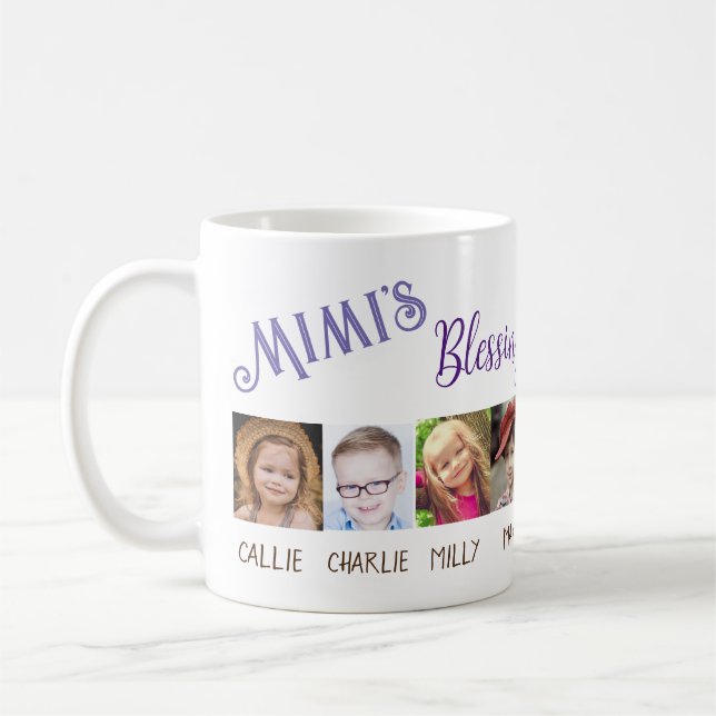 Mug Personnalisé Les Bénédictions de Mimi Photo Grand- (Gauche)