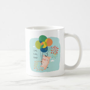 Mug [Personnalisé] Live Love Oink Balloon Cochon Boar 