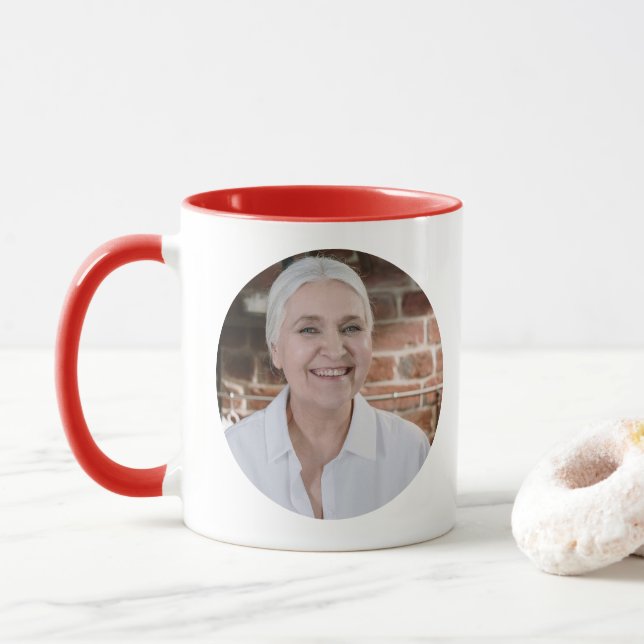 Mug Personnalisé L'Un Des Collages Photo D'Une Famille (Avec donut)