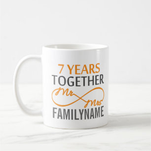 Mug Personnalisé M. et Mme 7e anniversaire