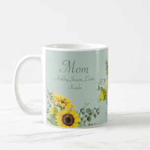 Mug Personnalisé Maman Fleur de tournesol Floral 4 à 8