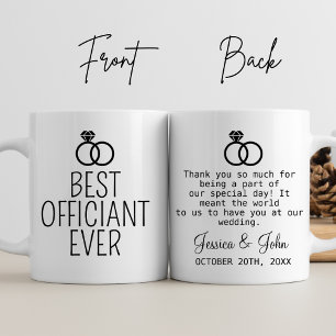 Mug Personnalisé Mariage-party meilleur Officier Jamai