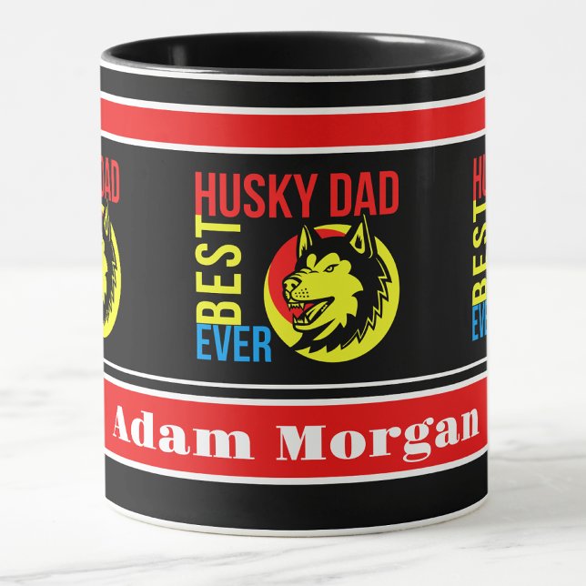 Mug Personnalisé Meilleur Papa Husky Jamais (Créateur téléchargé)