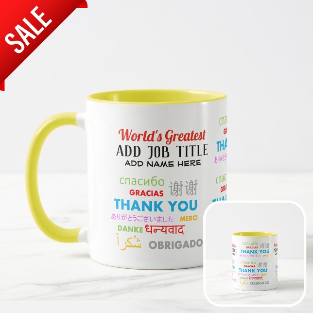 Mug Personnalisé MERCI N'IMPORTE QUEL collègue BOSS Co (Créateur téléchargé)