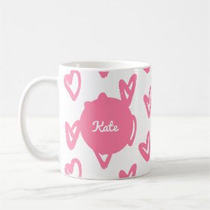 Mug Personnalisé mignon coeur rose motif