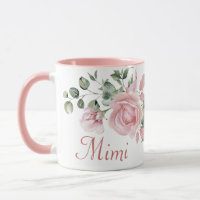 Personnalisé Mimi rose Roses Floral Personnalisé