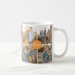 Mug Personnalisé moderne 5 Photo Famille Collage Cercl<br><div class="desc">Vous pouvez voir jusqu'à 5 de vos photos de famille préférées pour vous faire sourire toute la journée ! Une tasse amusante pour une famille. Parfait pour une réunion de famille. Vous pouvez customiser la couleur et le texte dans le cercle ovale. Si vous avez besoin d'aide dans le changement...</div>