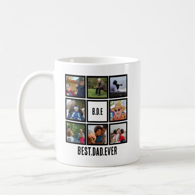 Mug Personnalisé Moderne BDE Meilleur Papa Jamais 8 Ph (Gauche)
