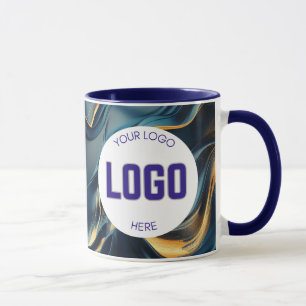 Mug personnalisé Moderne Bohème Bleu Nuit et Or