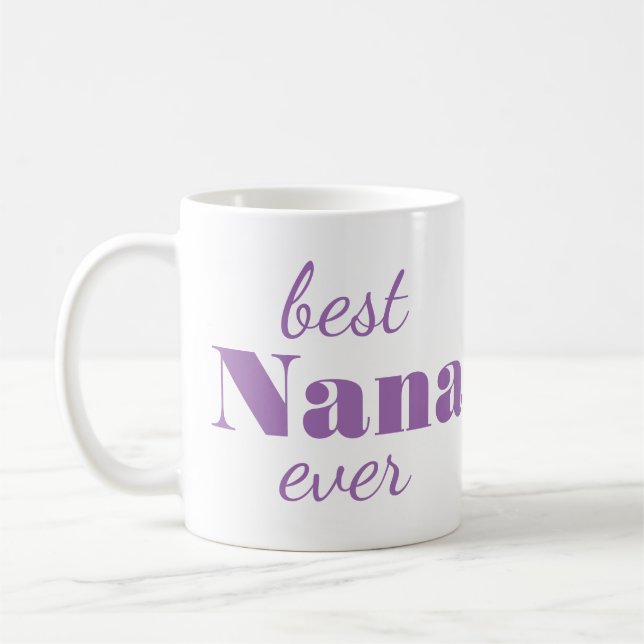 Mug personnalisé moderne violet Nana (Gauche)