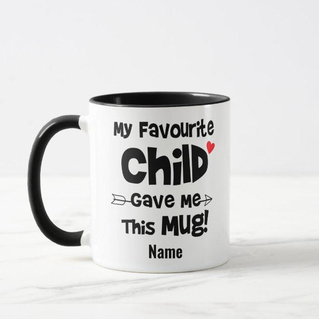 Mug Personnalisé, Mon Enfant Préféré M'A Donné Cette M (Gauche)