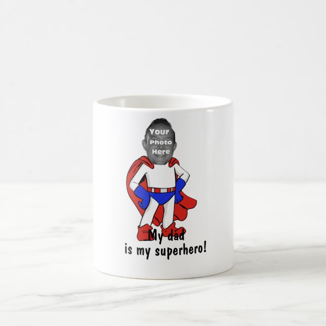 Mug Personnalisé "mon papa est mon super héros !" (Centre)
