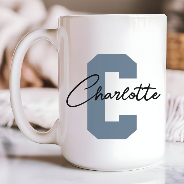 Mug Personnalisé Monogramme Cadeau avec Nom Person (custom name mug, personalized name mug, initial name mug, Mother’s Day gift, mama mug, new mom gift)