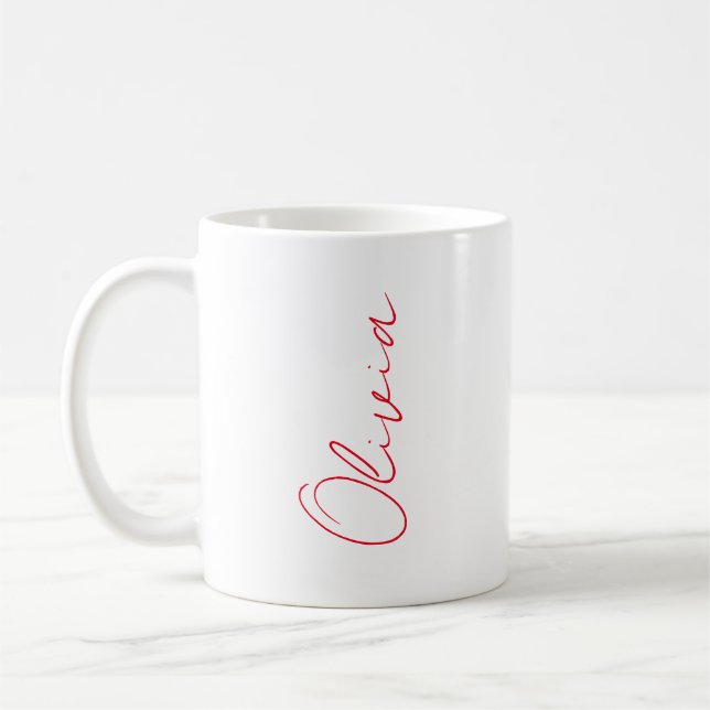 Mug personnalisé, mug personnalisé, nom calligraph (Gauche)