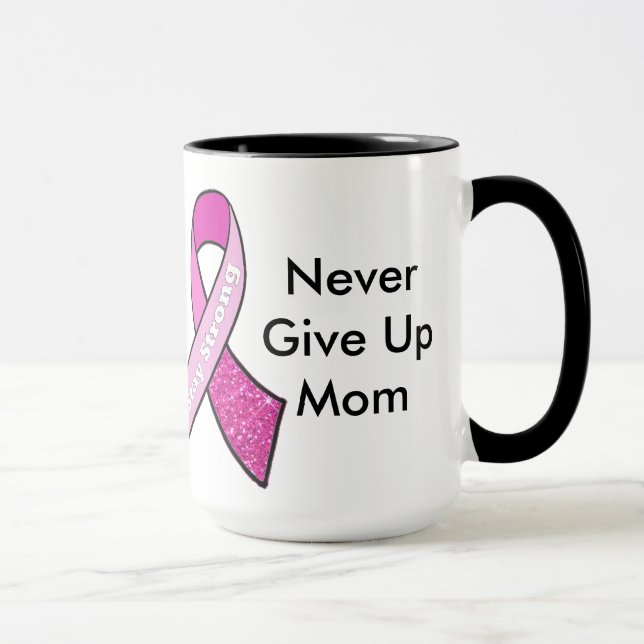 Mug personnalisé "Ne jamais abandonner" pour le ca (Droite)