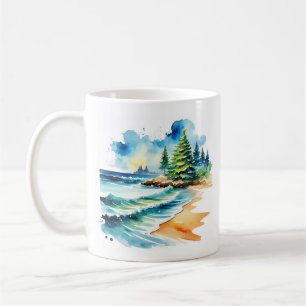 Mug personnalisé Noël à la plage