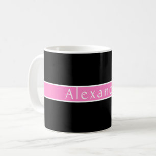 Mug Personnalisé Noir et Rose