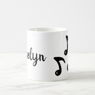 Mug Personnalisé Nom Cool Notes musicales Musicales Gr